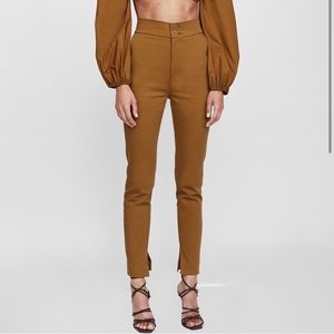 Zara Studio High Waisted Cigarette Pants - 98% Cotton